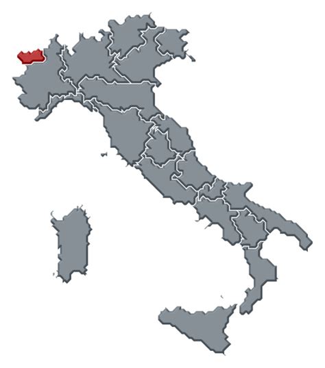 Map of Italy Aosta Valley highlighted - Royalty free image #5520963 ...