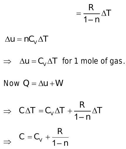 An ideal gas undergoes a polytropic process given by equation PV^n=cons ...