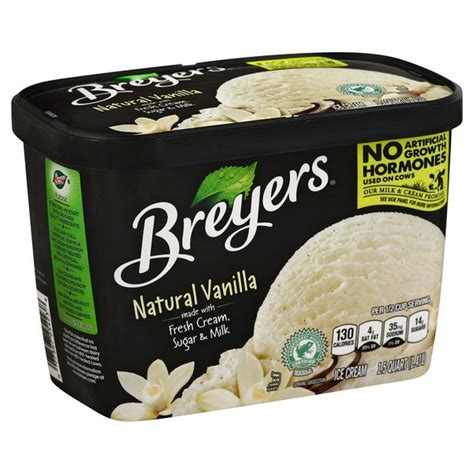 Breyers Ice Cream Natural Vanilla (48 oz) from Key Food - Instacart