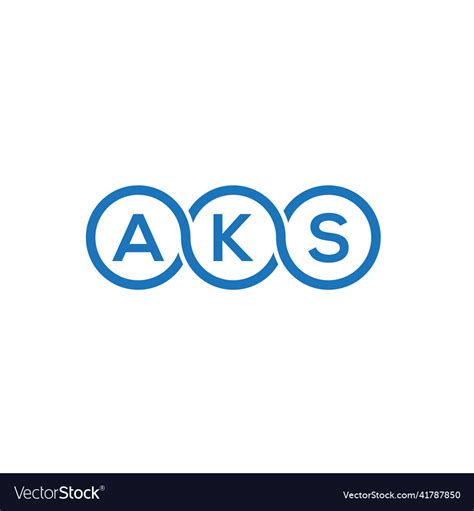 Aks letter logo design on white background Vector Image