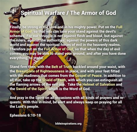 Put on the Full Armor of God – Bible Inspirations