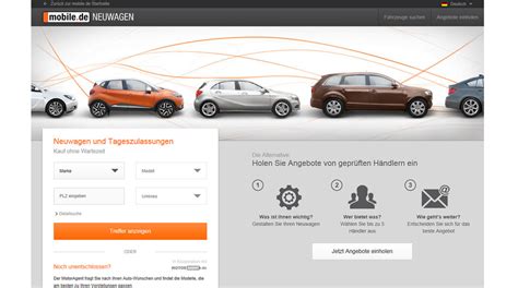 Fahrzeugmarkt: Mobile.de Neuwagen mit neuer Funktion - autohaus.de