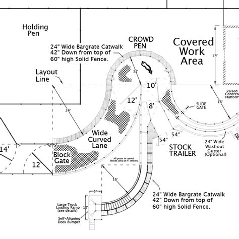 Cattle Pen Drawings | View Humane Cattle Pens and Corrals