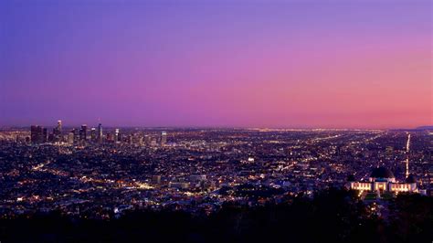 Download Purple Sky In Los Angeles 4k Wallpaper | Wallpapers.com