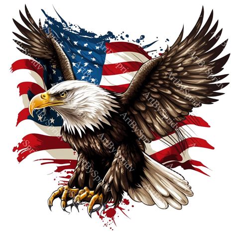 USA Patriotic Eagle Flag PNG Transparent Clipart Abstact - Etsy Australia