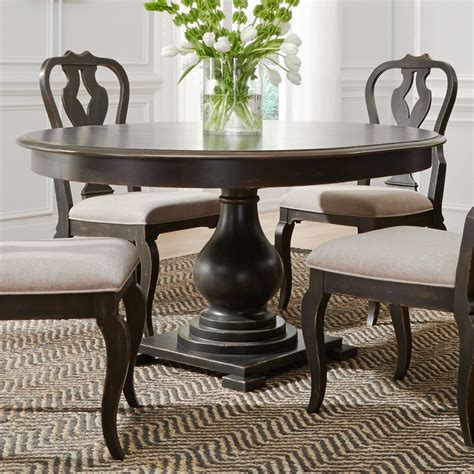 Liberty Furniture Chesapeake Round Pedestal Dining Table in Antique ...