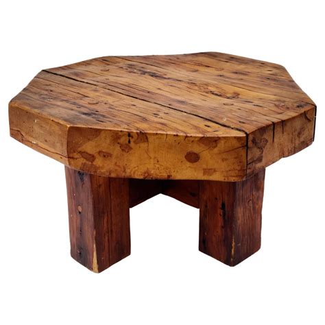 Studio craft Coffee Table Spalted Applewood and Fir Signed Tom WIlliams ...