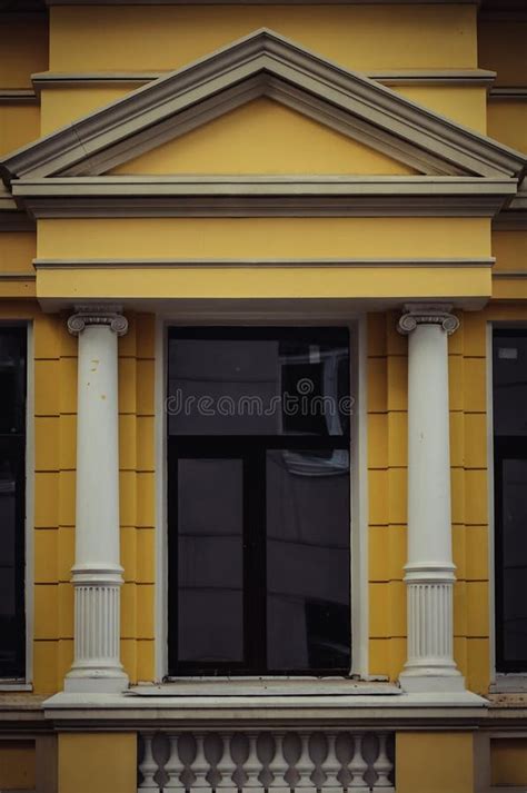 Classic Architecture Yellow Building Stock Photo - Image of ...