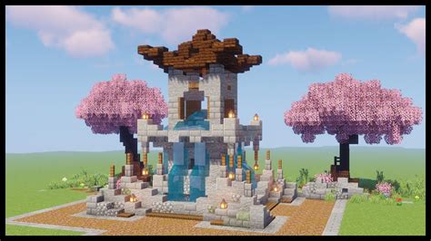 Minecraft Sekai - Asian Style Fountain | Minecraft fountain, Minecraft ...