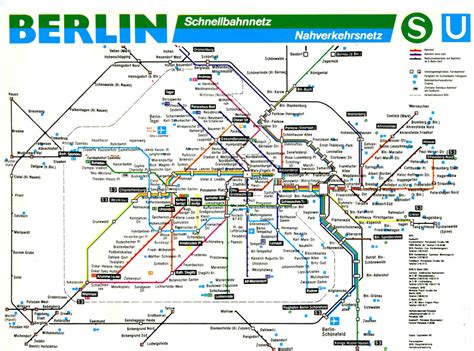 Berlin - S-Bahn and U-Bahn Map (1998) | A map of Berlin's S-… | Flickr