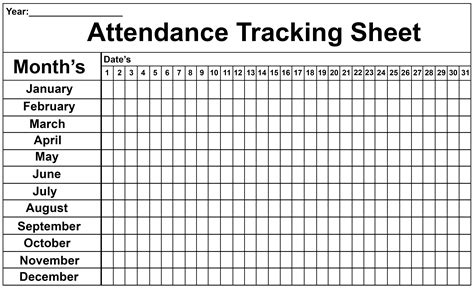 2020 Printable Employee Attendance Calendar Template | Example Calendar ...