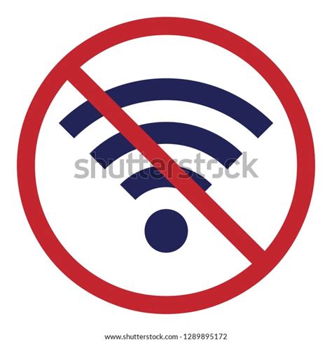 Vector Illustration Banned Wifi Symbol Offline Stock Vector (Royalty ...