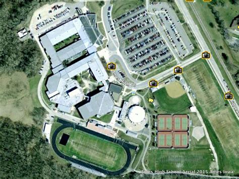 AHS Ames High School Aerial View 2015 - AHS Campus including Football ...