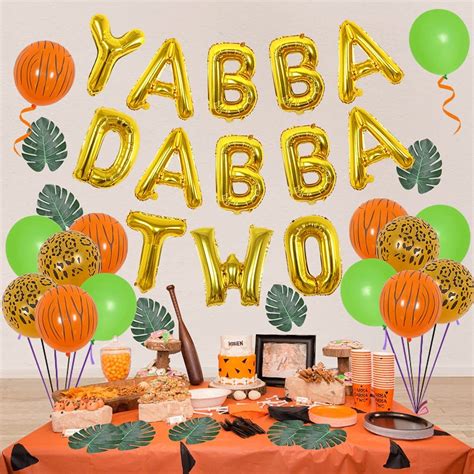 2nd Birthday Jungle Safari Theme D√©cor - Yabba Dabba, Animal Print ...