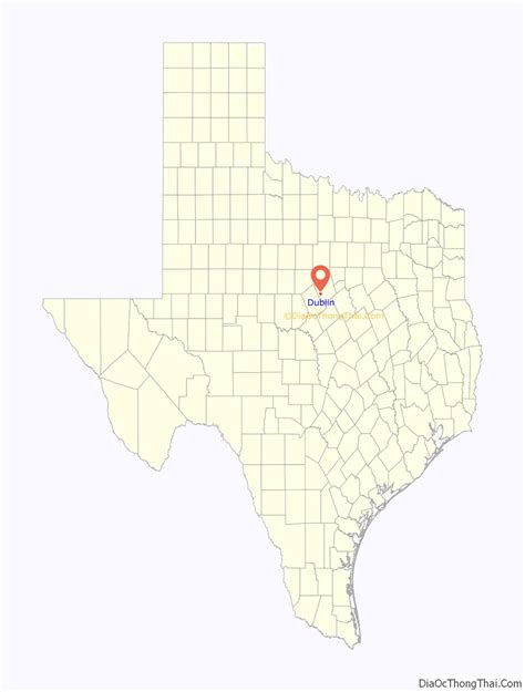 Map of Dublin city, Texas - Thong Thai Real