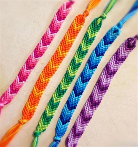 Threaded anklet diy #threadankletidea | Chevron friendship bracelets ...