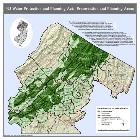 NJ Highlands Water Protection and Planning Act CRSSA at Rutgers SEBS