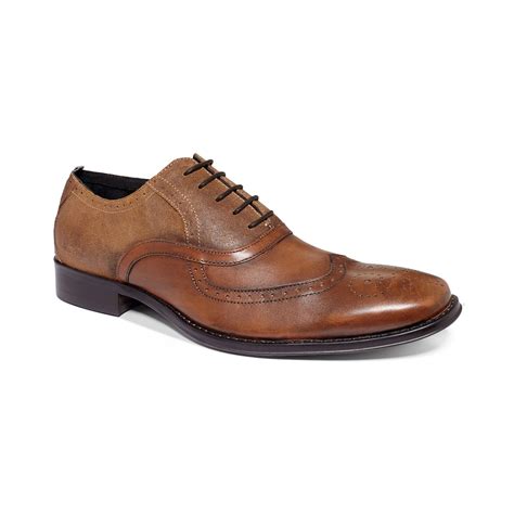 Lyst - Kenneth Cole Reaction Trick Play Wingtip Laceup Shoes in Brown ...