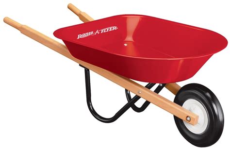 Radio Flyer 40 Wheelbarrow, 7 X 1-1/4 in Wheels, 11 in Handle to Floor