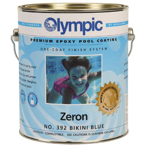 Zeron Heavy Duty One Coat Epoxy Pool Paint - 1 Gallon - White, 390-G