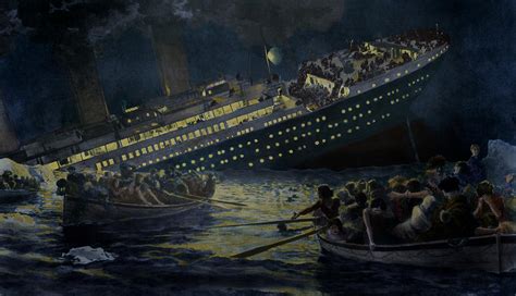 Sinking Of The Titanic. The Lifeboats Photograph by Everett - Fine Art ...