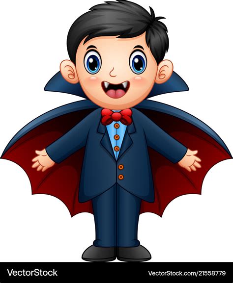 Cartoon dracula kid Royalty Free Vector Image - VectorStock