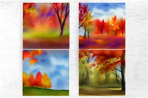 Fall Watercolor Backgrounds By Old Continent Design | TheHungryJPEG