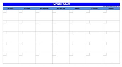 editable printable calendars by month - free printable blank monthly ...