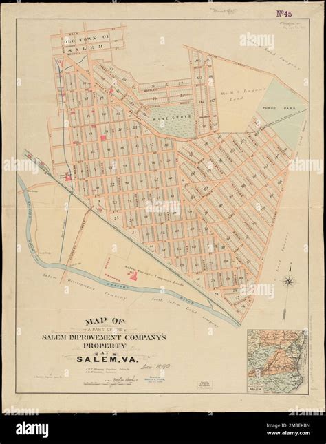 Map of a part of the Salem Improvement Company's property at Salem, Va ...