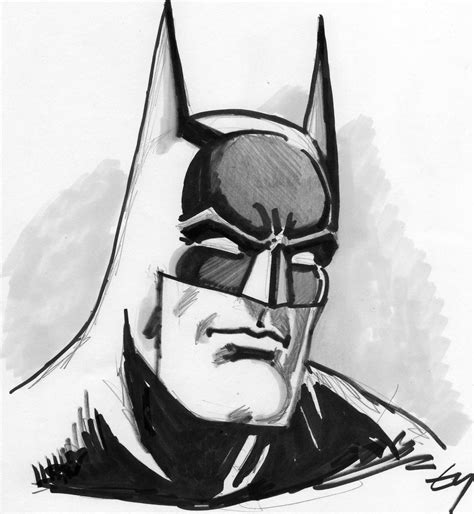 Batman Face Drawing at PaintingValley.com | Explore collection of ...