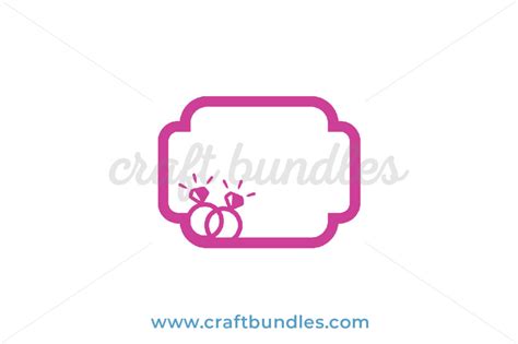 Wedding Frame SVG Cut File - CraftBundles