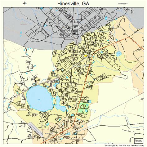 Hinesville Georgia Street Map 1338964