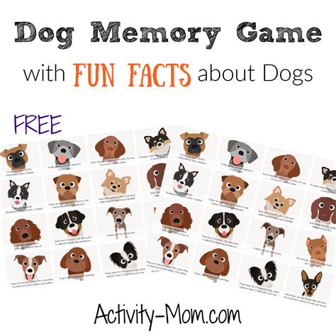 Dog Memory Matching Game (free printable) - The Activity Mom