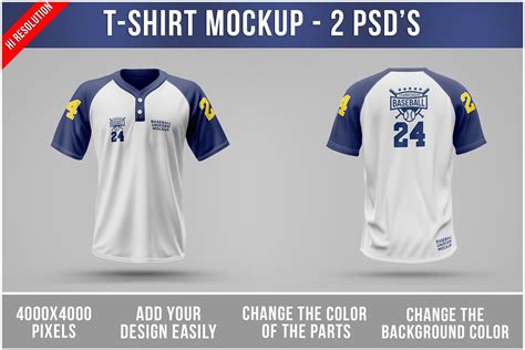 Baseball T-shirt Mockup PSD | Shirt Mockups ~ Creative Market