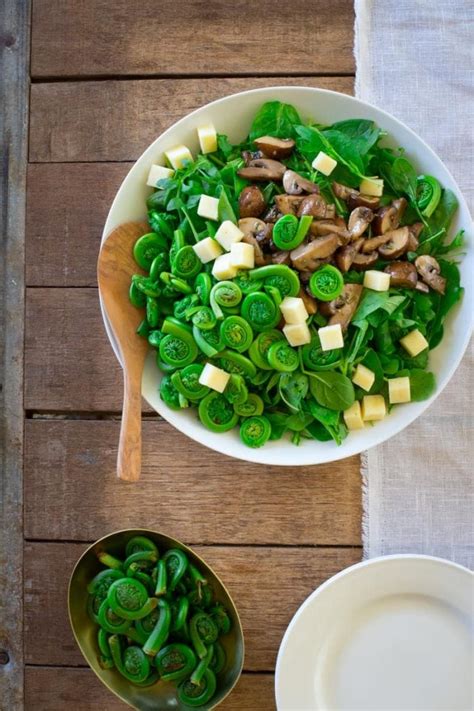 Salad with Fiddlehead Ferns - Healthy Seasonal Recipes