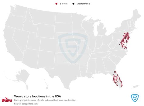 Number of Wawa locations in the USA in 2024 | ScrapeHero