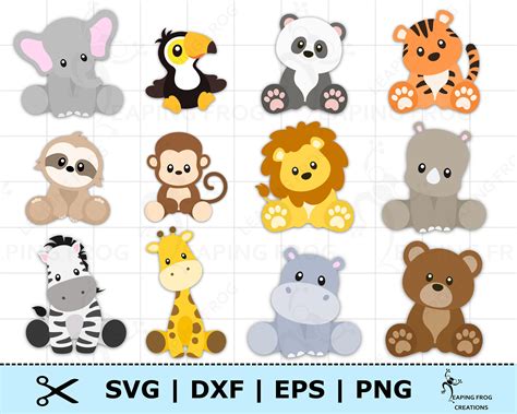 Jungle animals bundle svg,animal svg,Modern wall decor,Jungle Animals ...