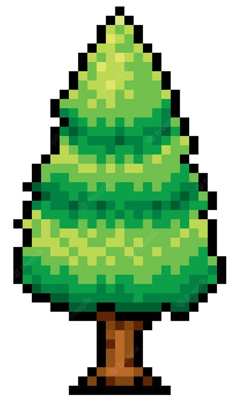 Diseño del árbol del pixel | Vector Premium