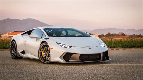 Wallpaper Lamborghini Huracan Novara white supercar front view ...