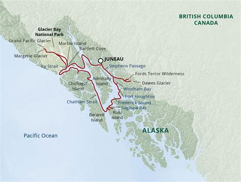 UnCruise-Alaska-Alaskas-Glacier-Country-map - Sunstone Tours & Cruises