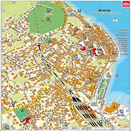 Mappa di Arona - Centro Storico / Cartografia Aggiornata di Arona ...