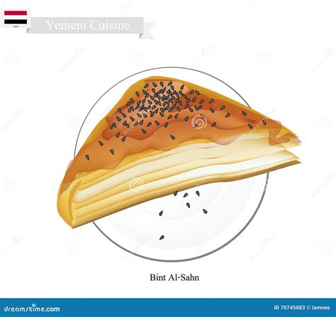 Bint Al Sahn or Yemeni Honey Cakes Stock Vector - Illustration of honey ...