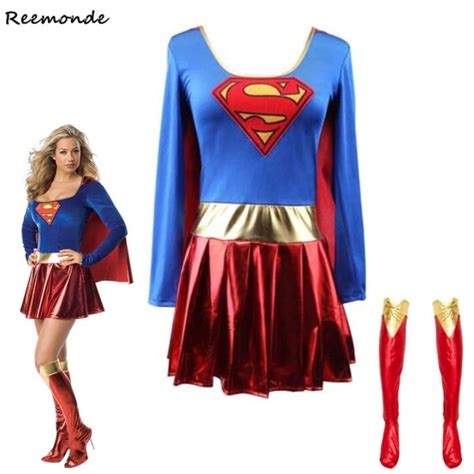 Superwoman Dress Super Cosplay Costumes For Adult Girls Halloween Super ...