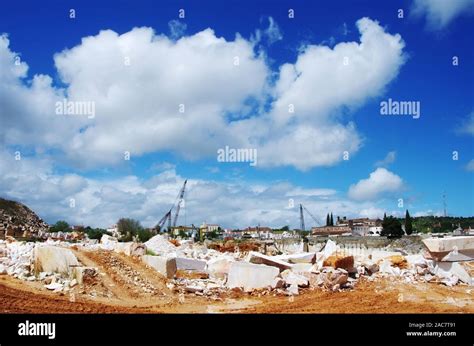 landscape of marble quarries, Estremoz, Portugal Stock Photo - Alamy