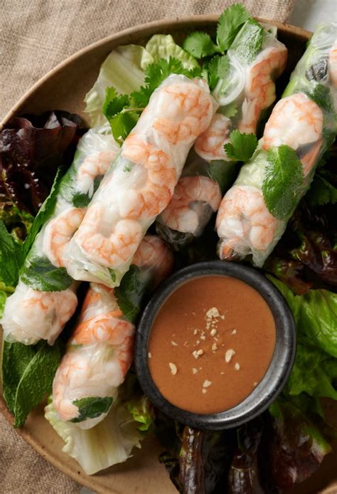 vietnamese spring rolls with peanut sauce - glebe kitchen