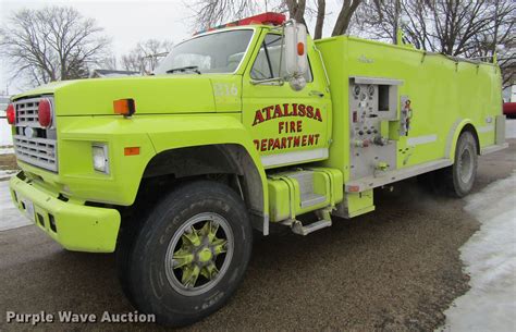 1986 Ford F800 pumper fire truck in Atalissa, IA | Item GC9785 sold ...