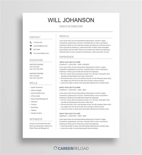 Free Google Docs Resume Templates for 2024 - Instant Access