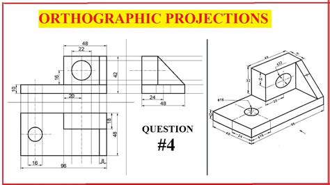 ORTHOGRAPHIC PROJECTION IN ENGINEERING DRAWING - YouTube