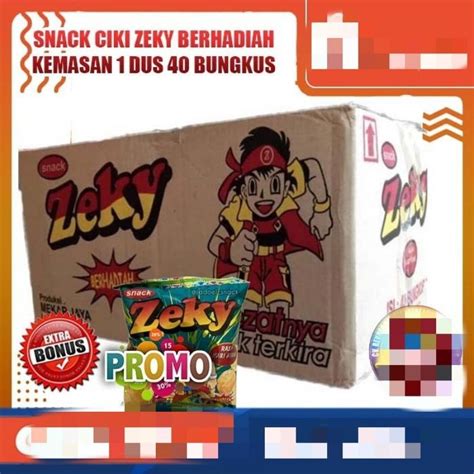 Jual Snack Ciki Zeky Berhadiah_Kemasan 1 Dus Isi 40 Bungkus | Shopee ...