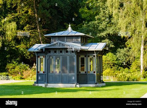 Historic Garden Pavilion, Botanical Garden Augsburg, Swabia, Bavaria ...